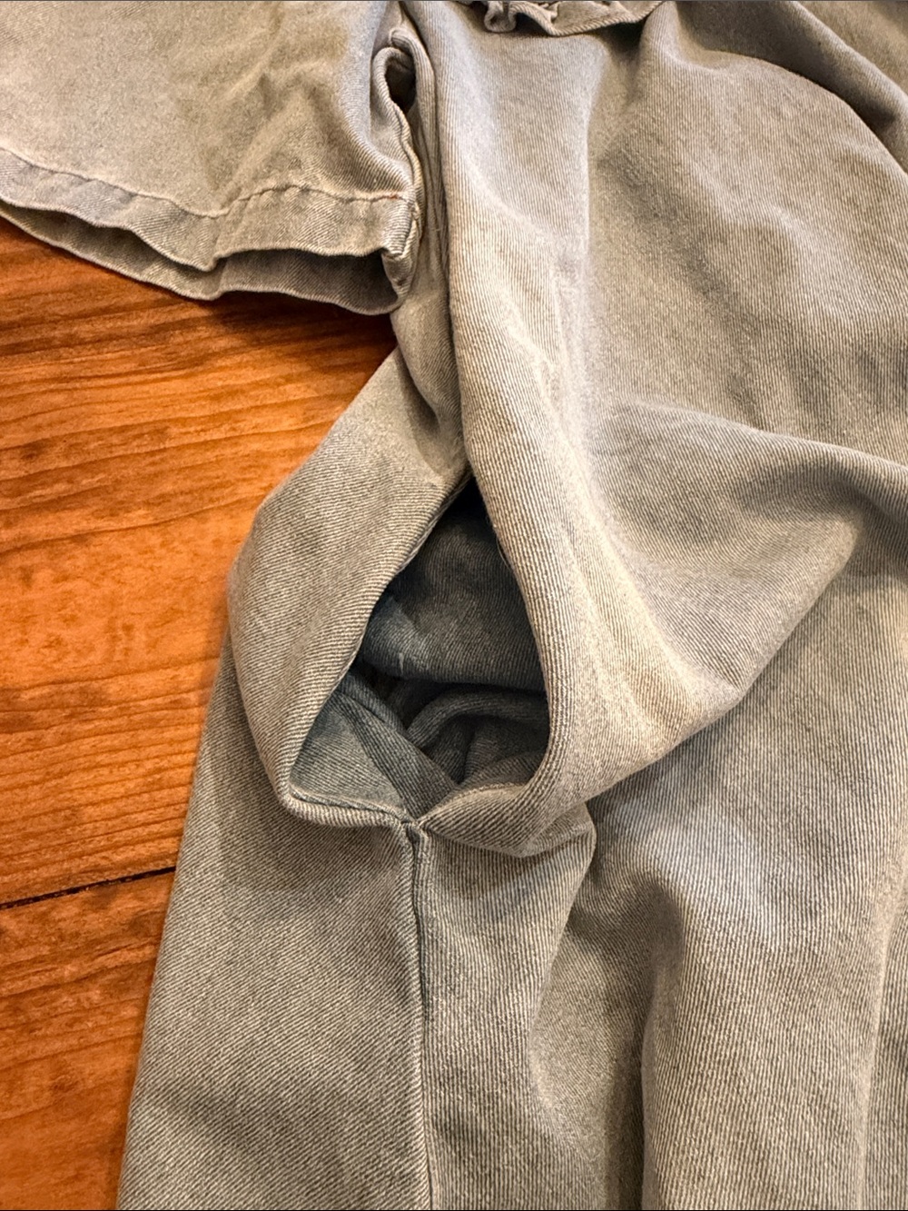 Light Blue denim Ruffle Collar dress - Picture 4 of 5